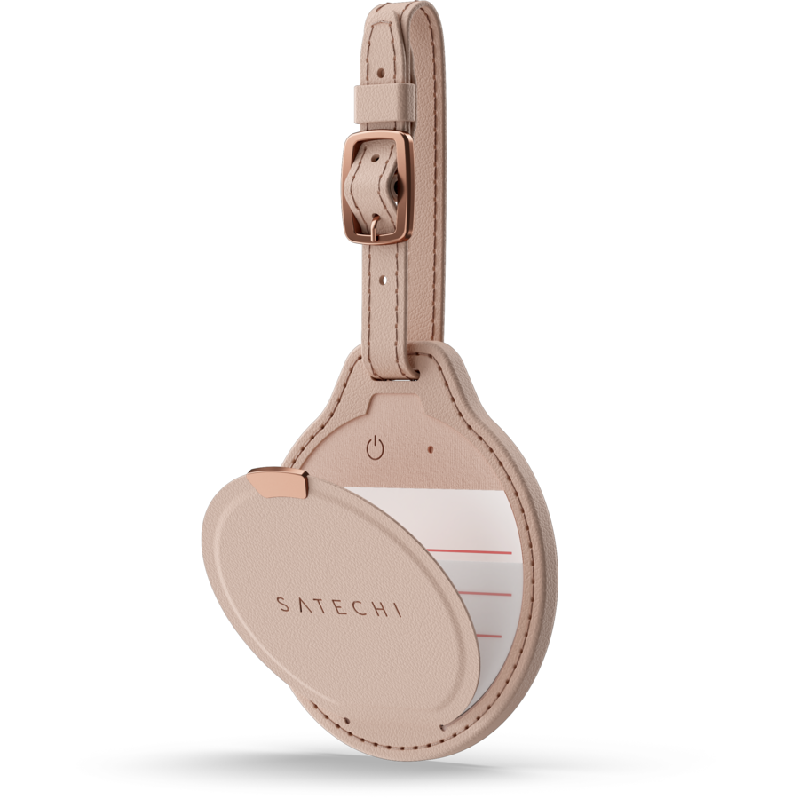Oferte la Tag de Localizare Bagaj Vegan Leather Desert Rose