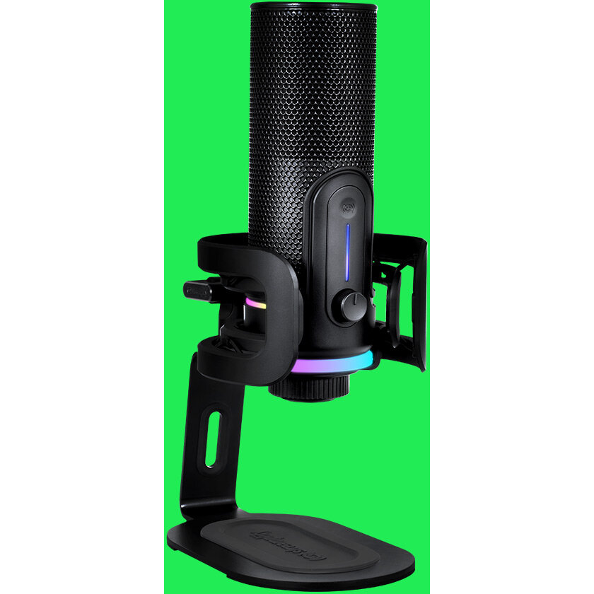Oferte la Microfon MIC PRO RGB 3.5mm jack USB-C Stereo Negru