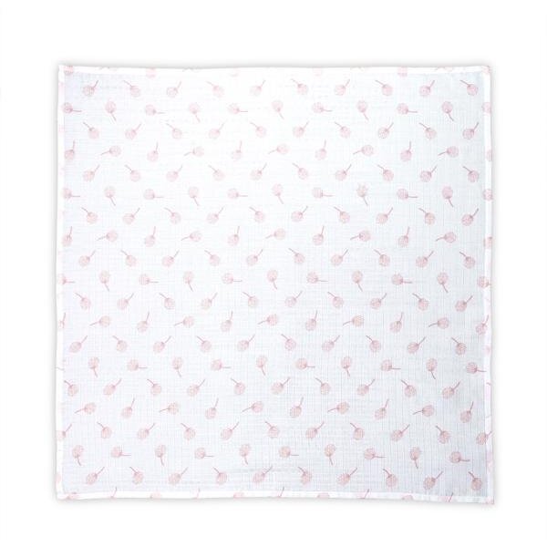 Oferte la Scutec Pled Muselina 80 x 80 Cm Floral Roz