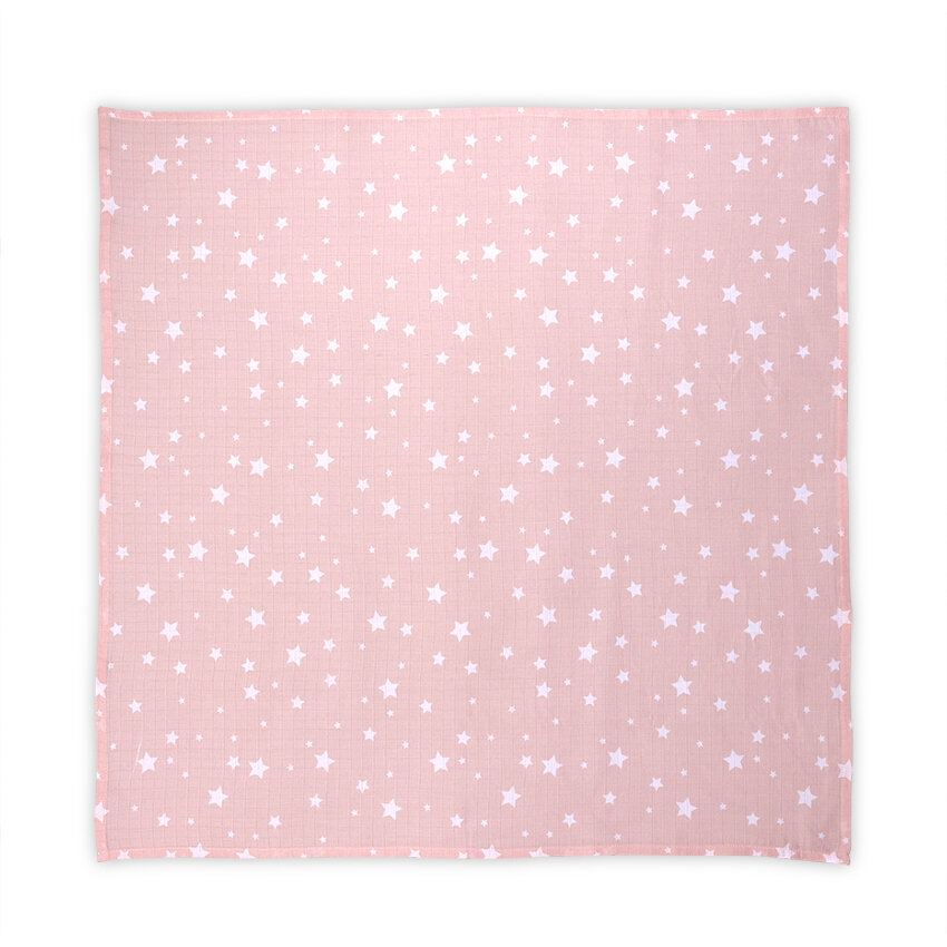 Oferte la Scutece Scutec pled muselina, 80 x 80 cm, Rose with Stars