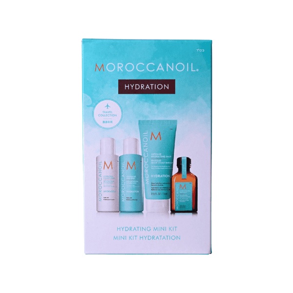 Oferte la Set Moroccanoil Hydrating Sampon, 70 ml + Balsam, 70 ml + Masca hidratanta intensa Moroccanoil, 75 ml + Tratament, 25 ml