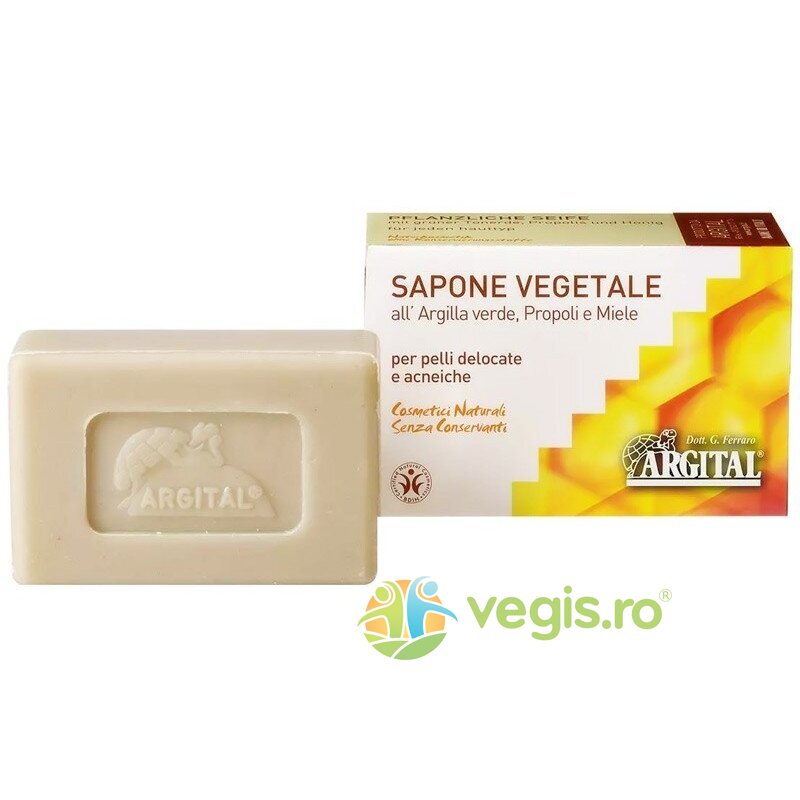 Oferte la Sapun Vegetal Antiacnee cu Argila Verde, Propolis si Miere 100g
