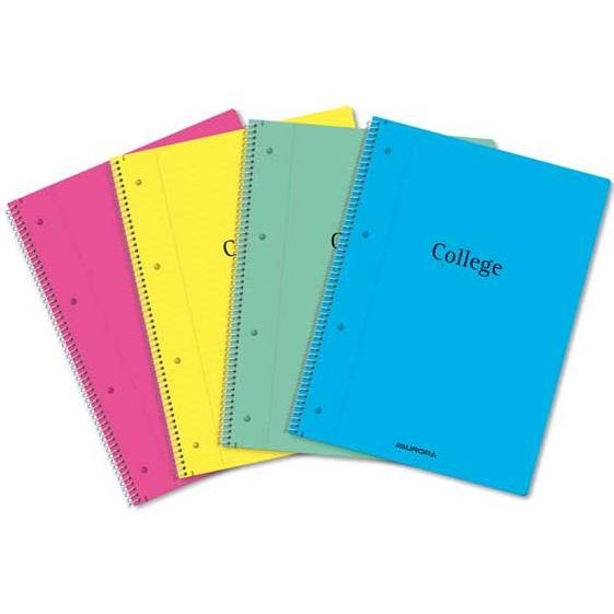 Oferte la Caiet cu spirala, A4, 80 file - 70g/mp, 4 perforatii, coperta PP, AURORA College - dictando