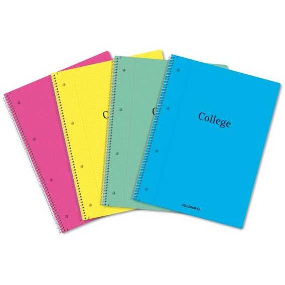 Oferte la Caiet cu spirala, A4, 80 file - 70g/mp, 4 perforatii, coperta PP, AURORA College - matematica