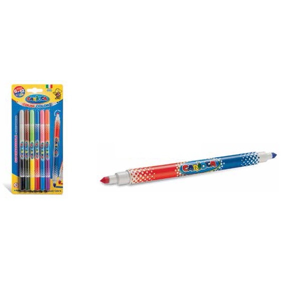 Oferte la Carioca super lavabila, bicolor,  6 buc/blister, CARIOCA Bi-color