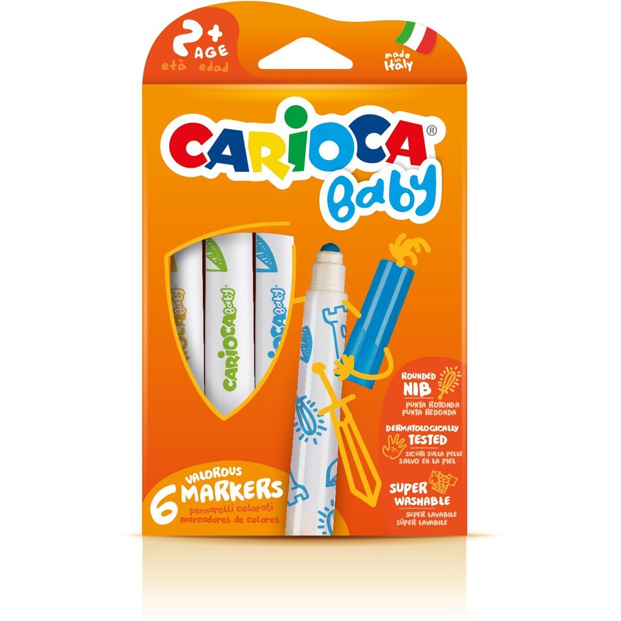 Oferte la Carioca super lavabila,  6 culori/cutie, CARIOCA Baby +2