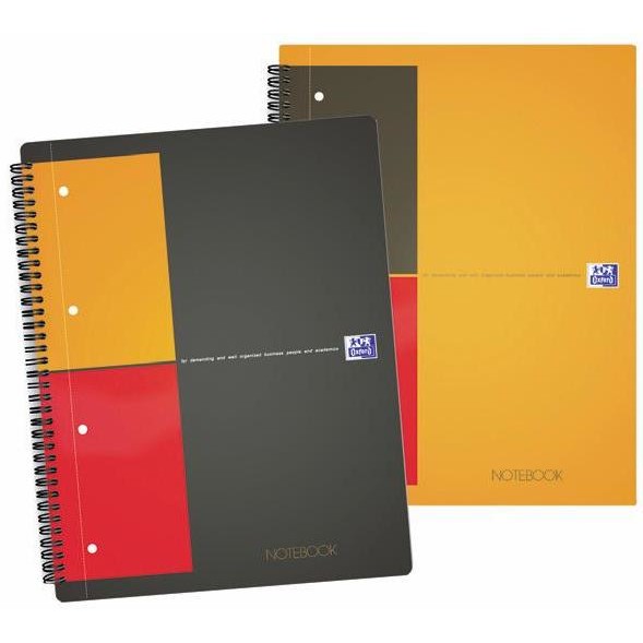 Oferte la Caiet cu spirala A5+, OXFORD Int. Notebook, 80 file-80g/mp, 10 perf., coperta carton rigid - dictand