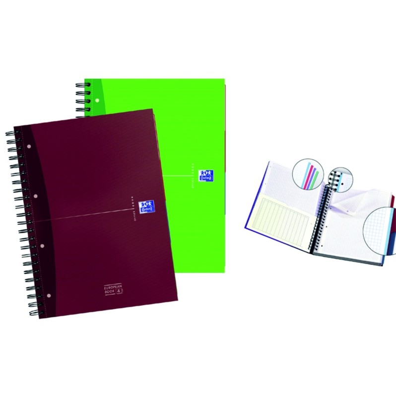 Oferte la Caiet cu spirala A4+, OXFORD Essentials Europeanbook, 120 file-90g/mp, coperta carton rigid-mate