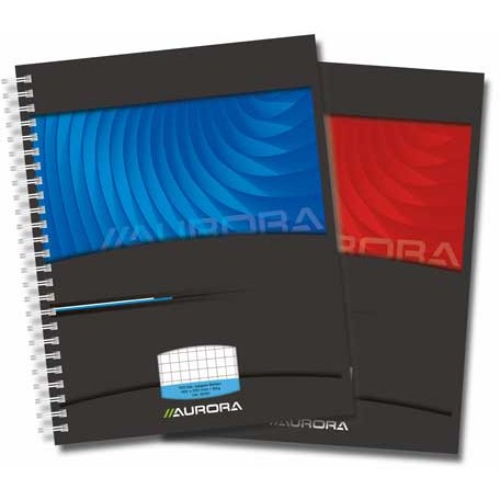 Caiet cu spirala, A5, 50 file - 90g/mp, coperti carton, AURORA Mano - matematica