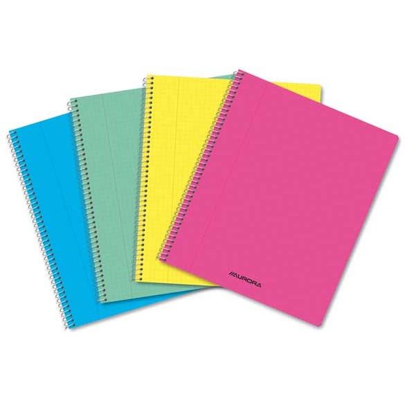 Oferte la Caiet cu spirala, A5, 60 file - 80g/mp, coperta PP transparent color, AURORA - matematica