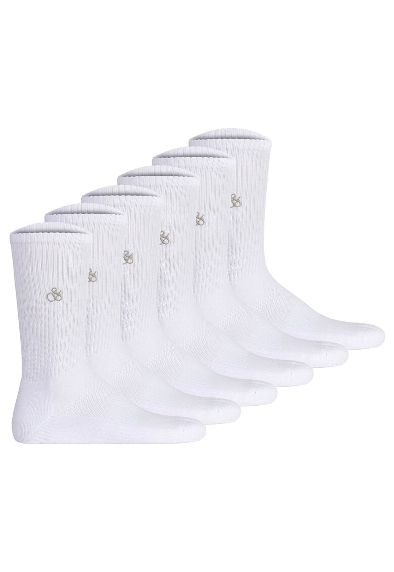 Oferte la Set de sosete lungi - 6 perechi - Alb