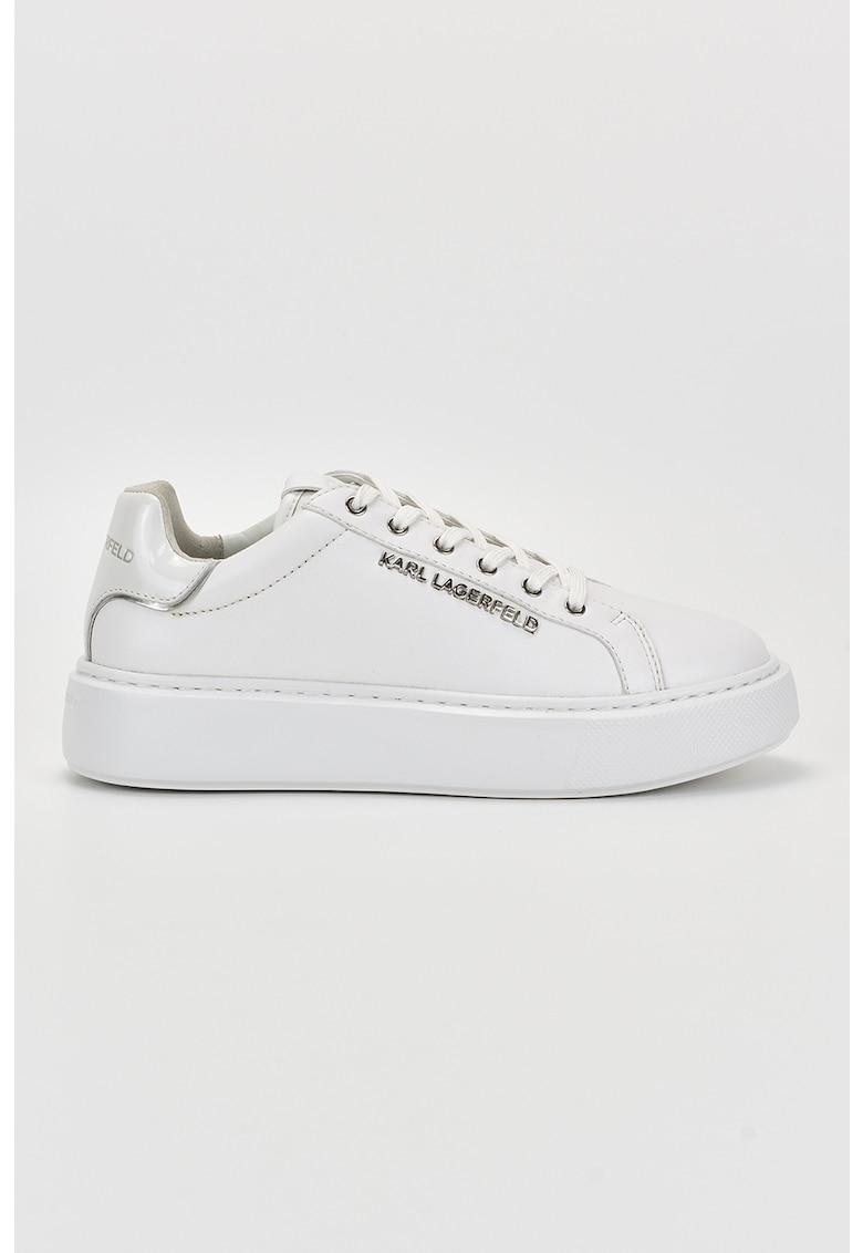 Pantofi sport uni de piele - Alb