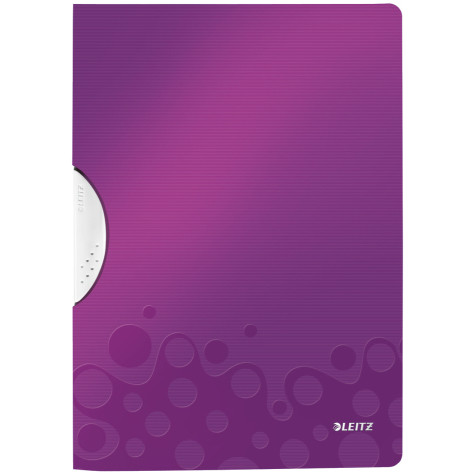 Dosar cu clip LEITZ Wow ColorClip, PP - mov metalizat