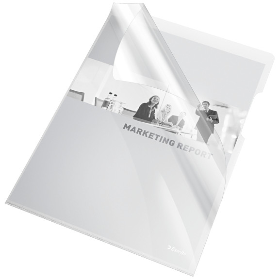 Oferte la Mapa L pentru documente A4, 150 microni, 25/set, ESSELTE - transparent cristal