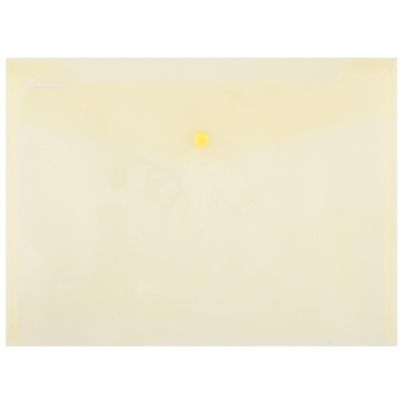 Oferte la Mapa PP protectie documente A4 landscape, inchidere cu capsa, 12/set, DONAU - galben transparent