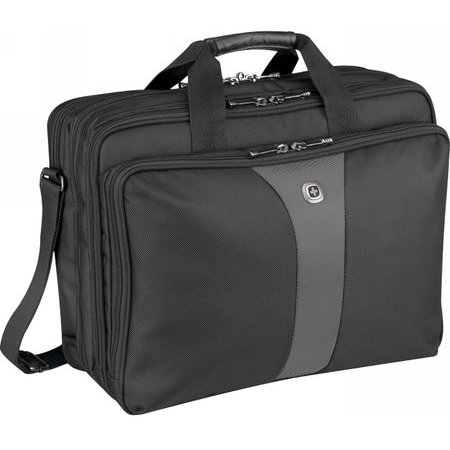 Geanta laptop Wenger Legacy 17, Negru/Gri