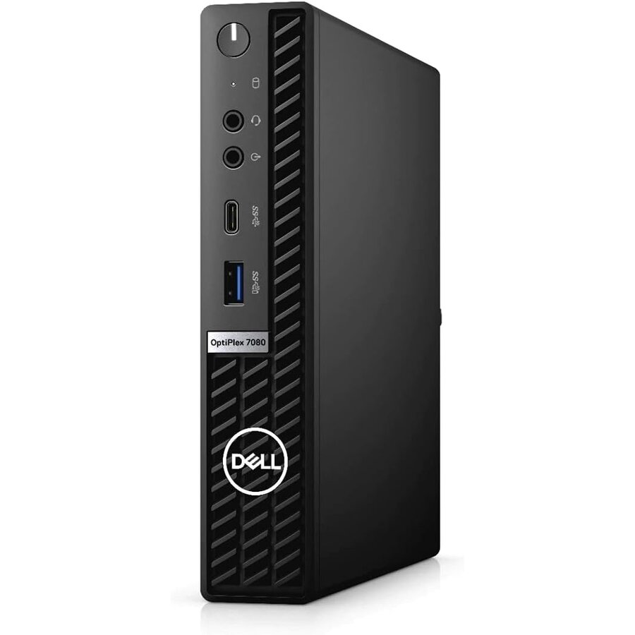 Mini PC Refurbished OptiPlex 7080 Intel Core i5-10500 8GB 256GB SSD Windows 11 Pro Black