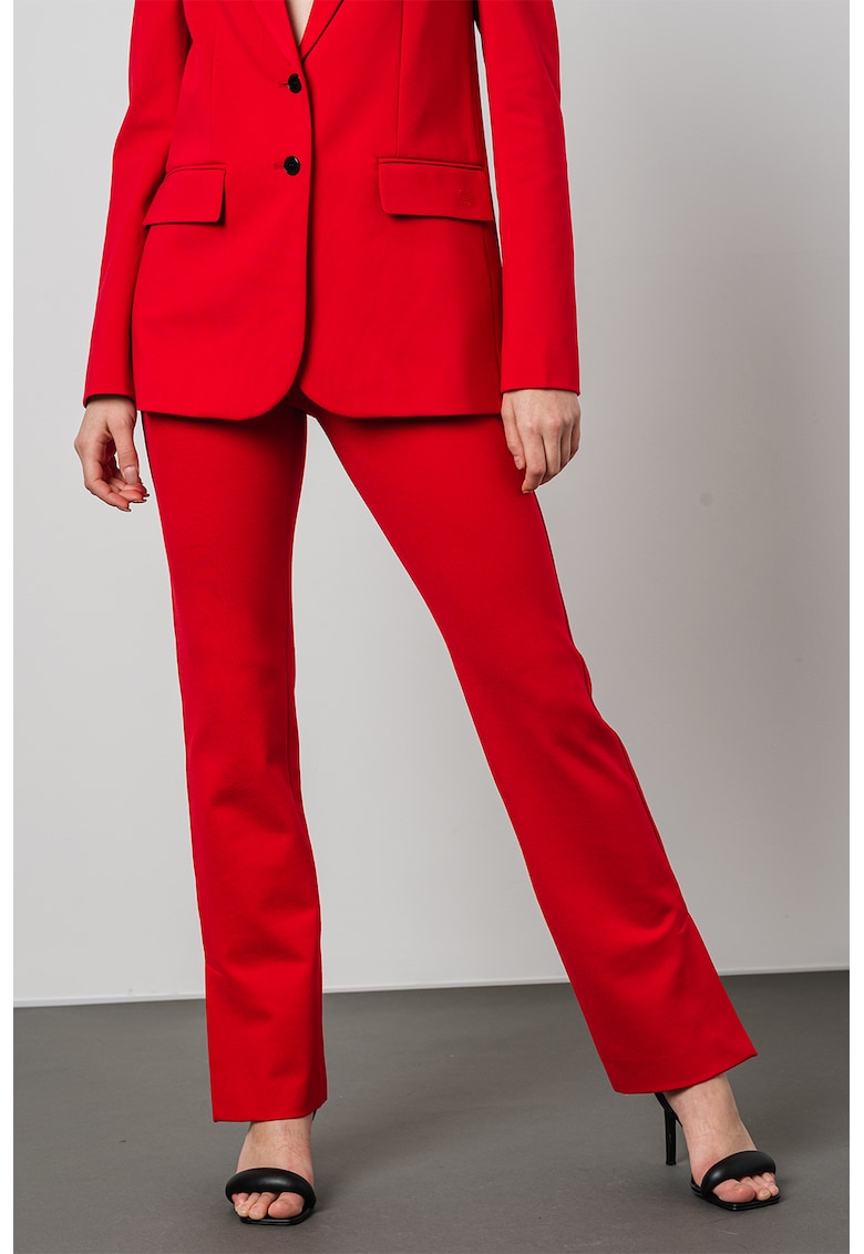Oferte la Pantaloni drepti cu slituri la terminatie - Rosu