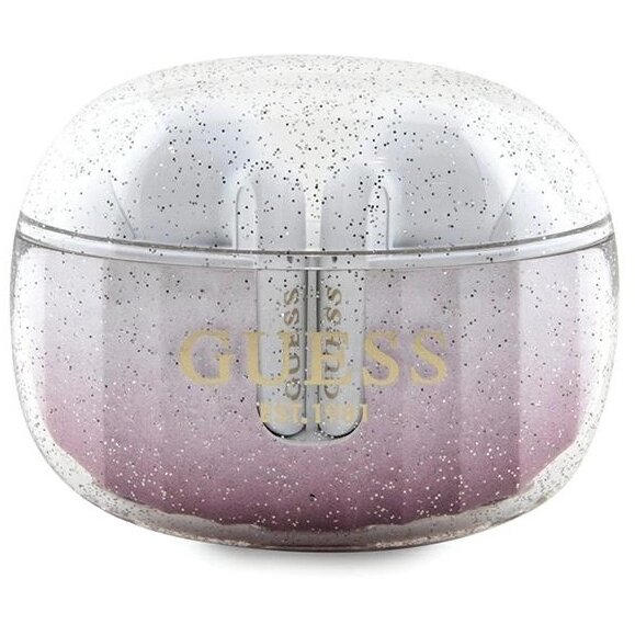 Casti Glitter Gradient TWS Bluetooth 5.3 250mAh USB-C IPX4 Roz