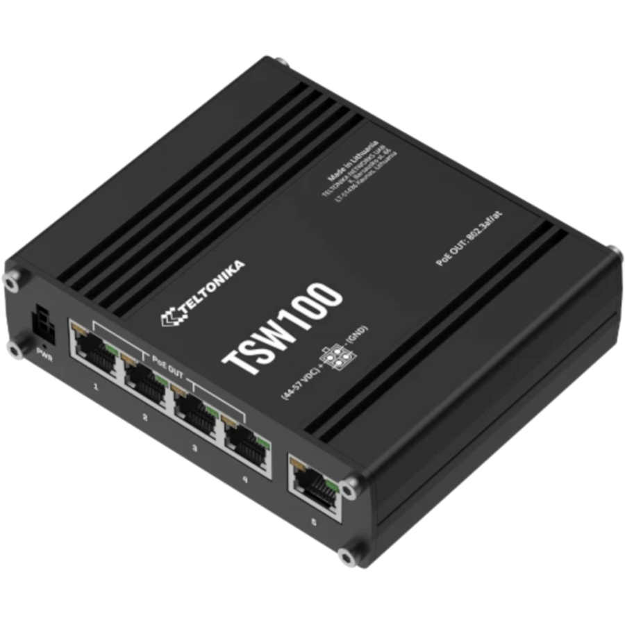 Oferte la Switch Industrial TSW100 fara Management 5 x Gigabit Ethernet PoE+ Negru