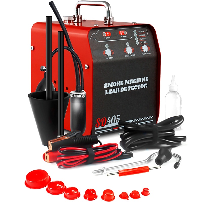 Oferte la Detector scurgeri cu fum Solary SD405 – aparat de depistare a pierderilor in EVAP/admisie/evacuare, 12V DC, debit 8 L/min, presiune 18–23 psi, protectie supraincalzire, set complet de adaptoare