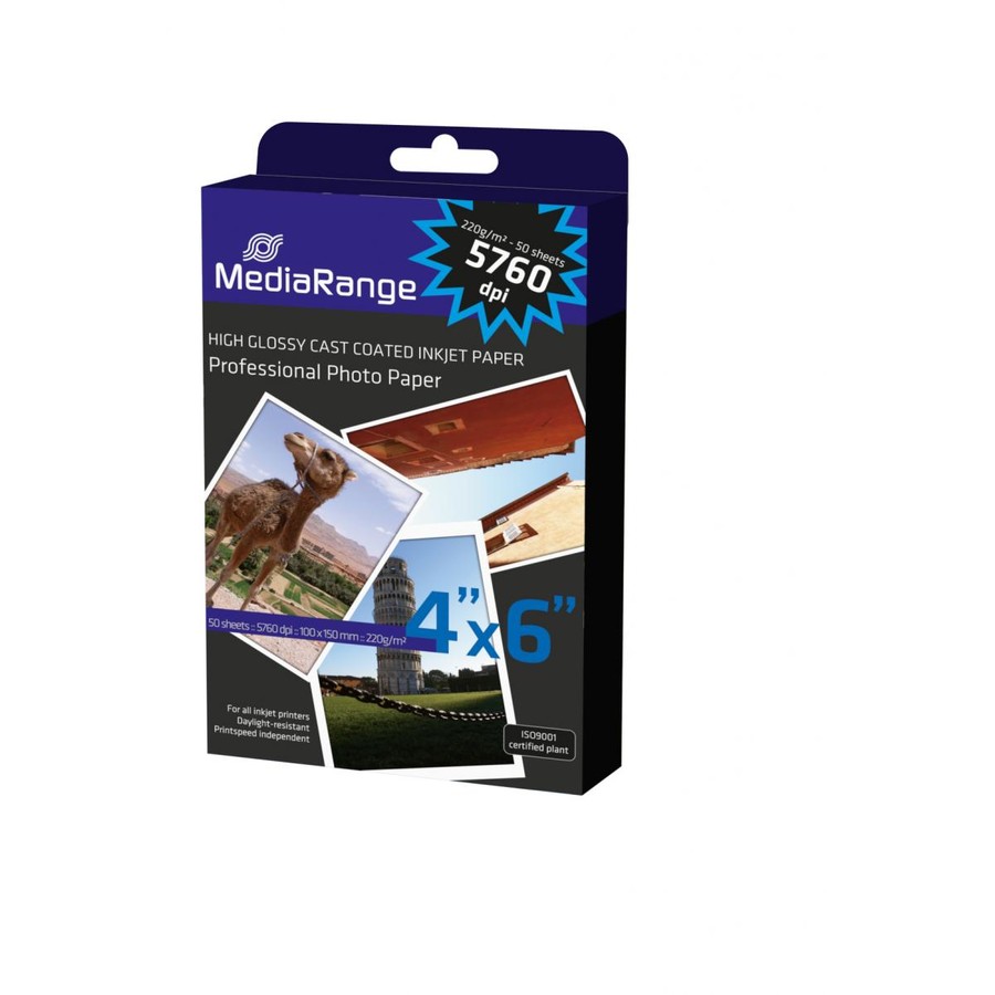 Oferte la Hartie foto MediaRange  4x6  photo paper 50 sheets 220g