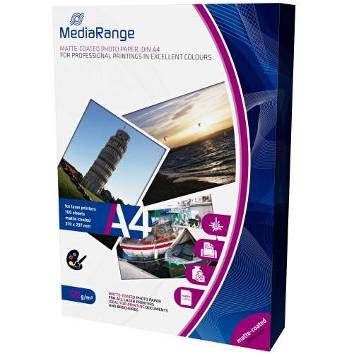 Oferte la Hartie foto MediaRange DinA4 inkjet paper Dual-side matte-coated 200g, 50 sh