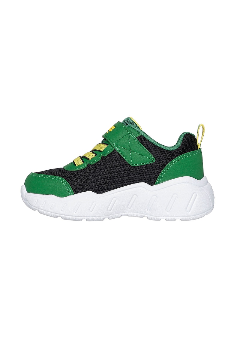 Pantofi sport cu model si velcro - Verde/Negru/Albastru