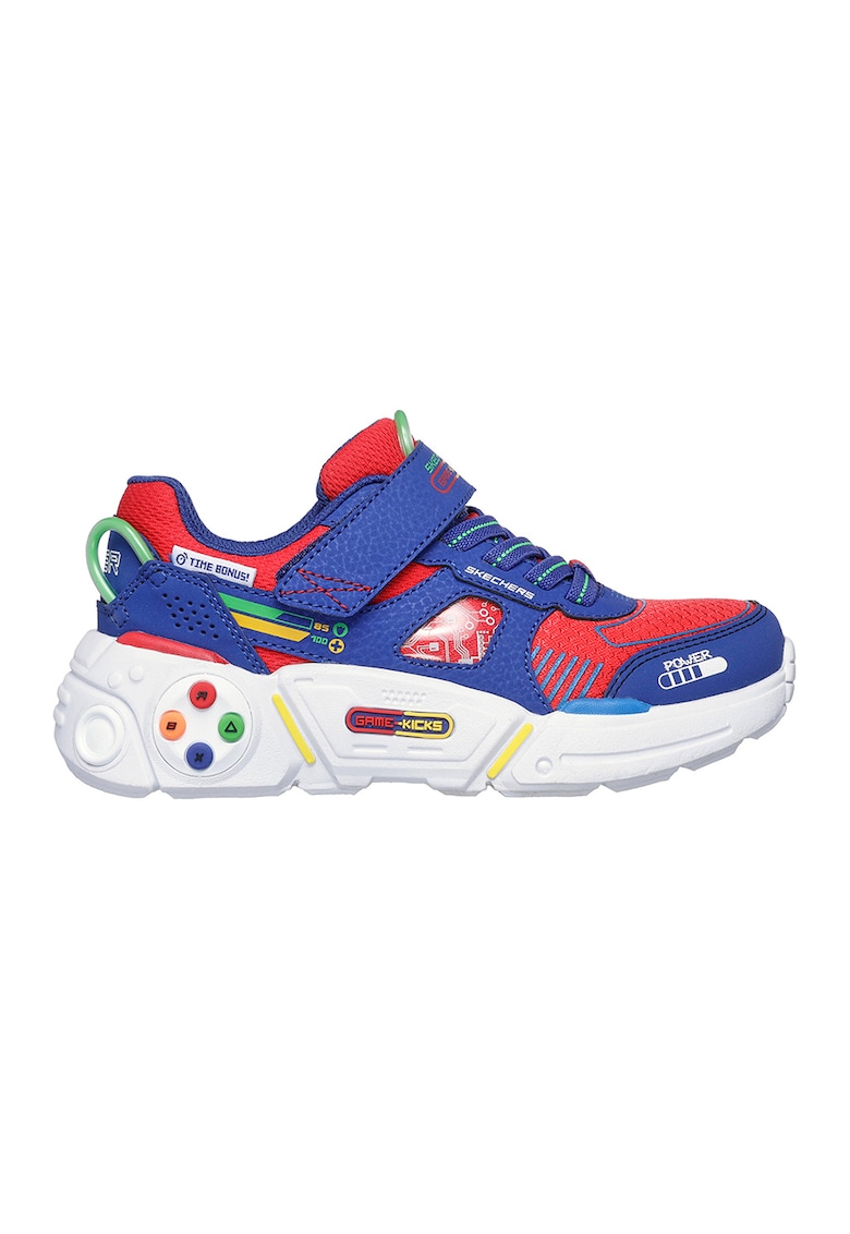 Pantofi sport cu velcro Game Kicks: Gametronix - Rosu/Albastru