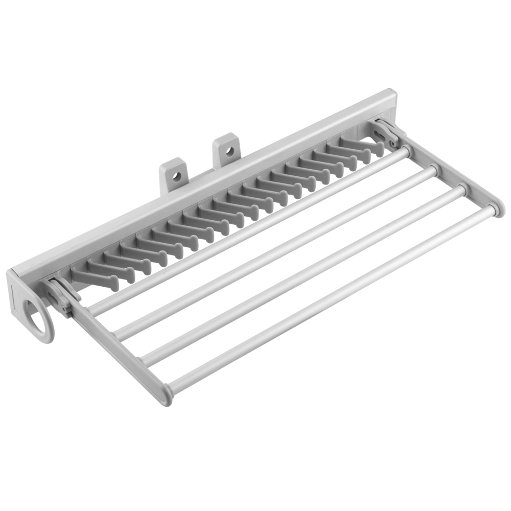 Oferte la Suport pentru cravate si pantaloni cu glisiera cu bile, aluminiu/plastic, argintiu mat, 460 x 183 x 200 mm
