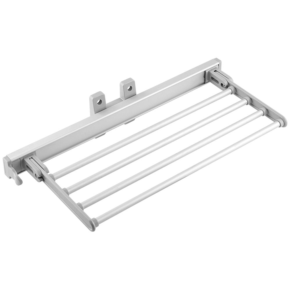 Oferte la Suport pentru pantaloni cu glisiera cu bile, aluminiu/plastic, argintiu mat, 454 x 183 x 200 mm