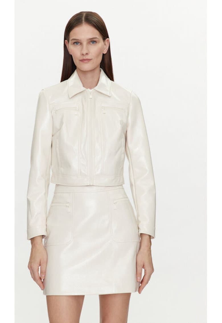 Geaca dama - 303918026 - Piele ecologica - Bej - Bej