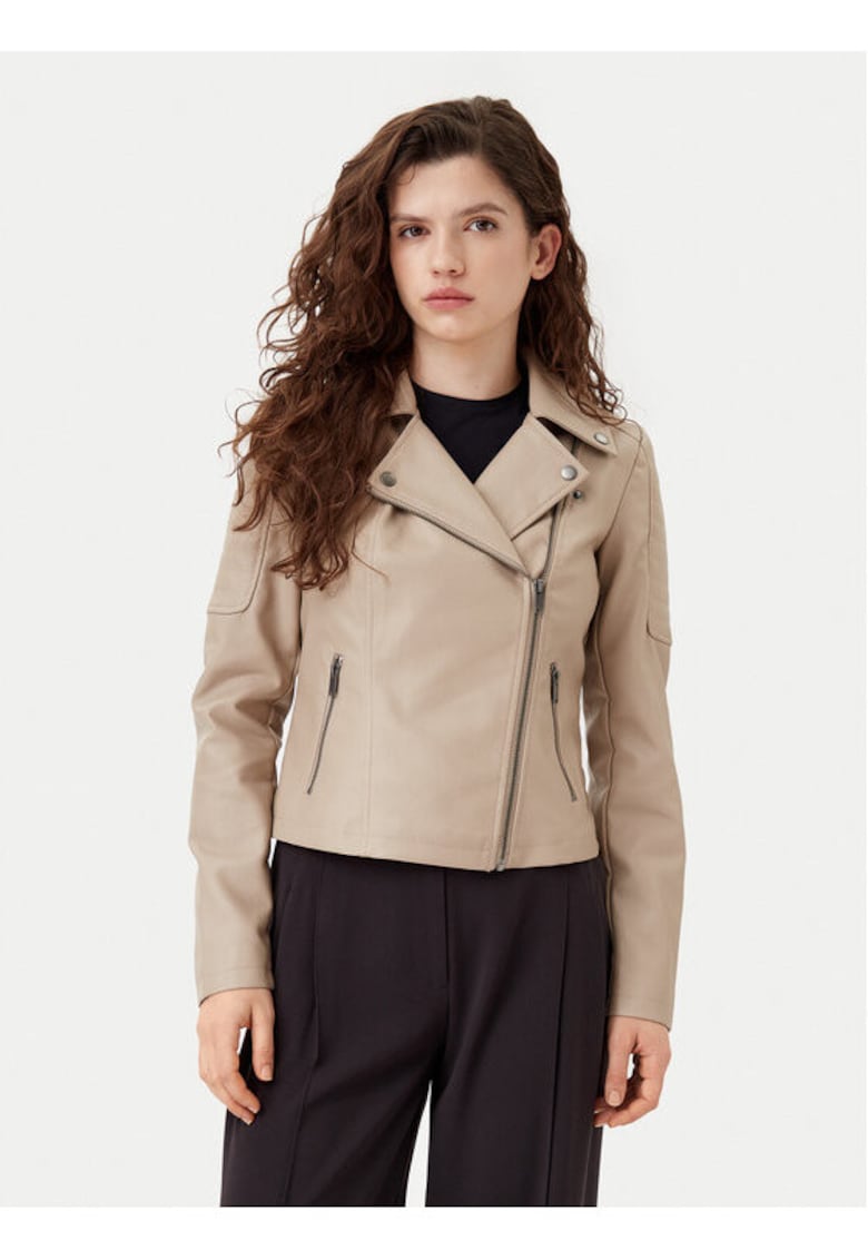 Oferte la Geaca dama -  304807756 - Piele ecologica - Bej - Bej