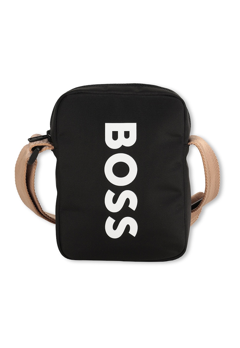 Oferte la Geanta crossbody cu imprimeu logo - Alb/Negru