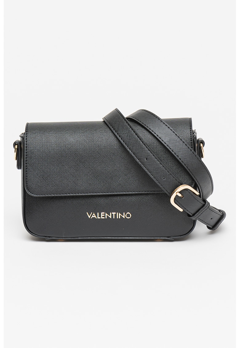 Geanta crossbody de piele ecologica cu barete intersanjabile Zero - Negru