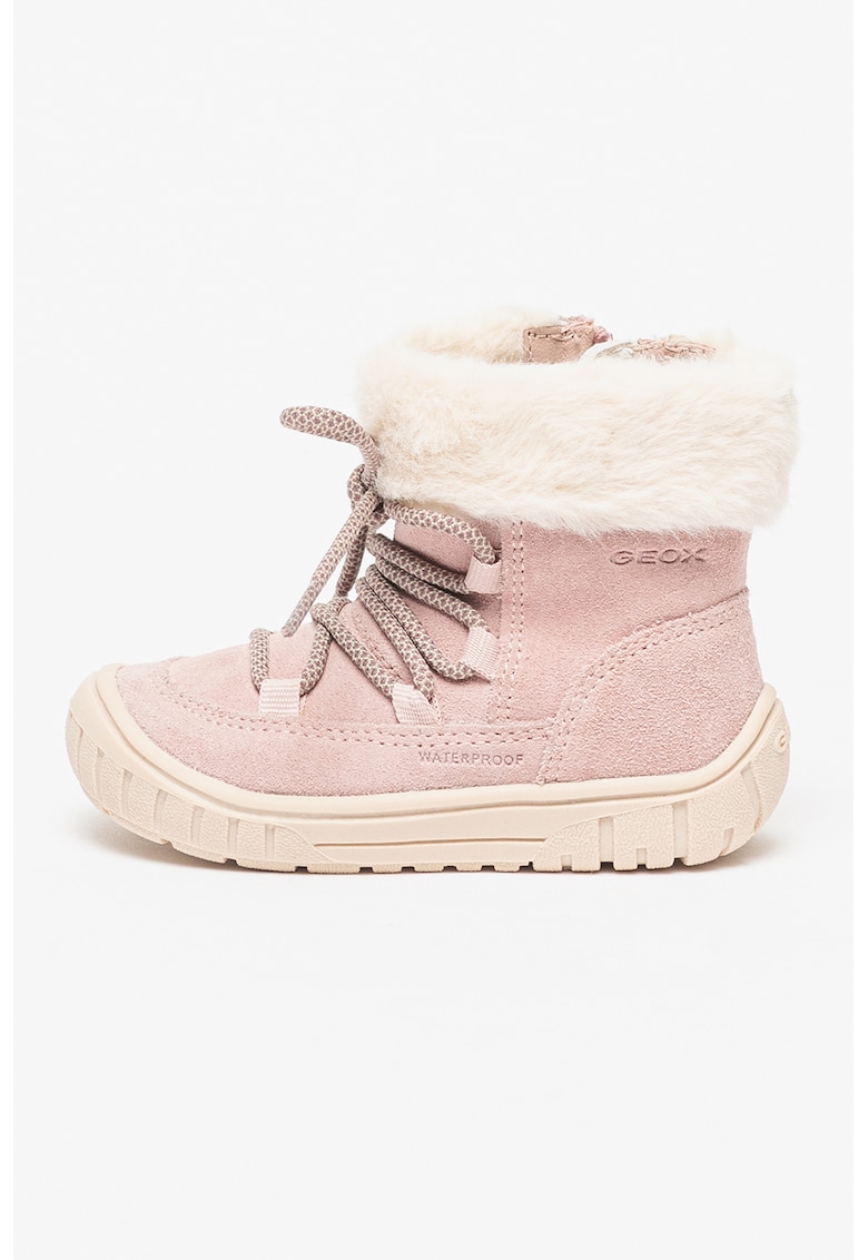 Ghete impermeabile de piele intoarsa - Lila