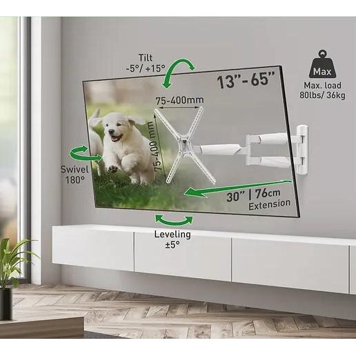 Oferte la Suport TV Perete FM 13-65inch 40kg Alb