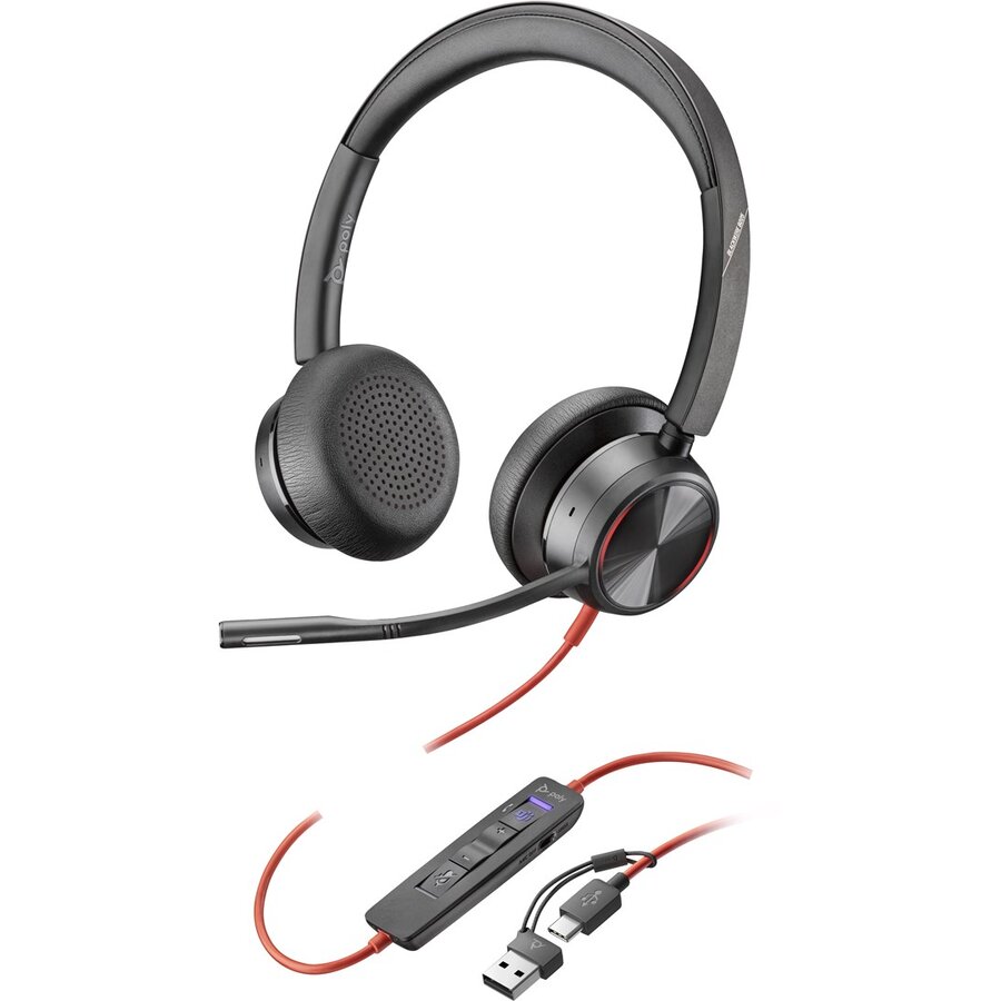 Oferte la Casti Blackwire 8225 Stereo Microsoft Teams Certified USB-C Headset +USB-C/A Adapter Negru