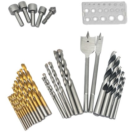 Oferte la Set Accesoii Burghie Freze si Biti 30 Piese