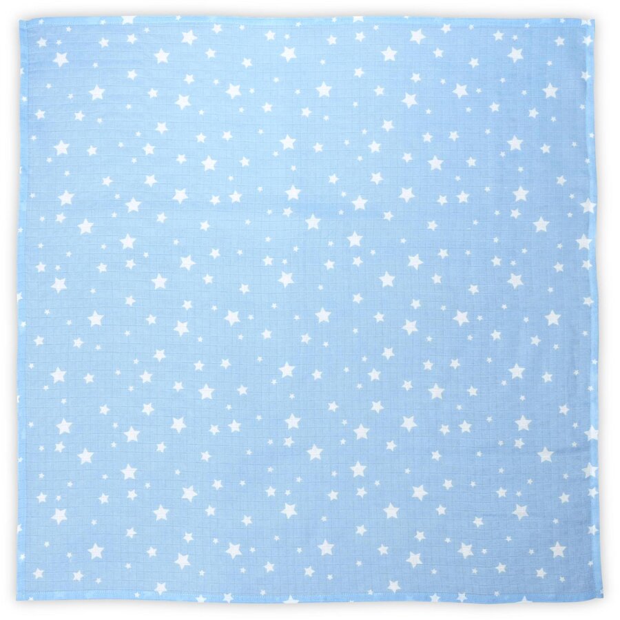 Oferte la Scutec Pled Muselina 80x80 Cm Aquatic Stars Albastru