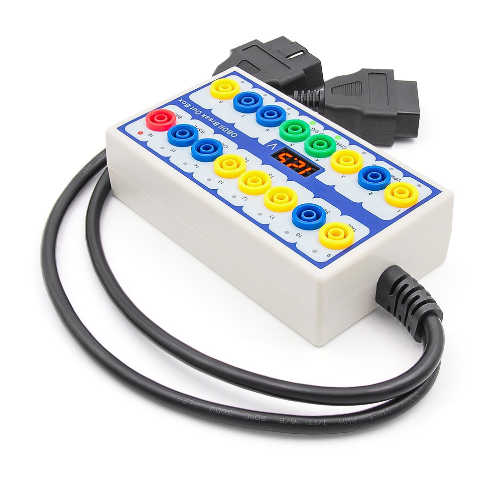 Oferte la Tester Comunicare OBDII – Cutie Breakout OBD2 cu Indicatori LED, Functie Alimentare ECU, Convertor Interfata OBD1 la OBD2, Cablu inclus