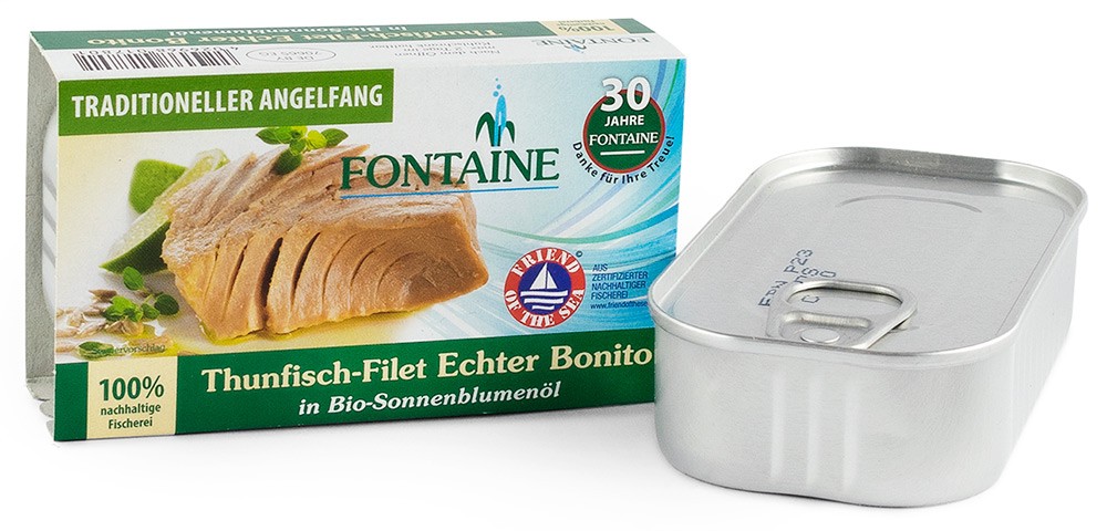 Oferte la Bonito file de ton in ulei bio de floarea soarelui, 120g Fontaine