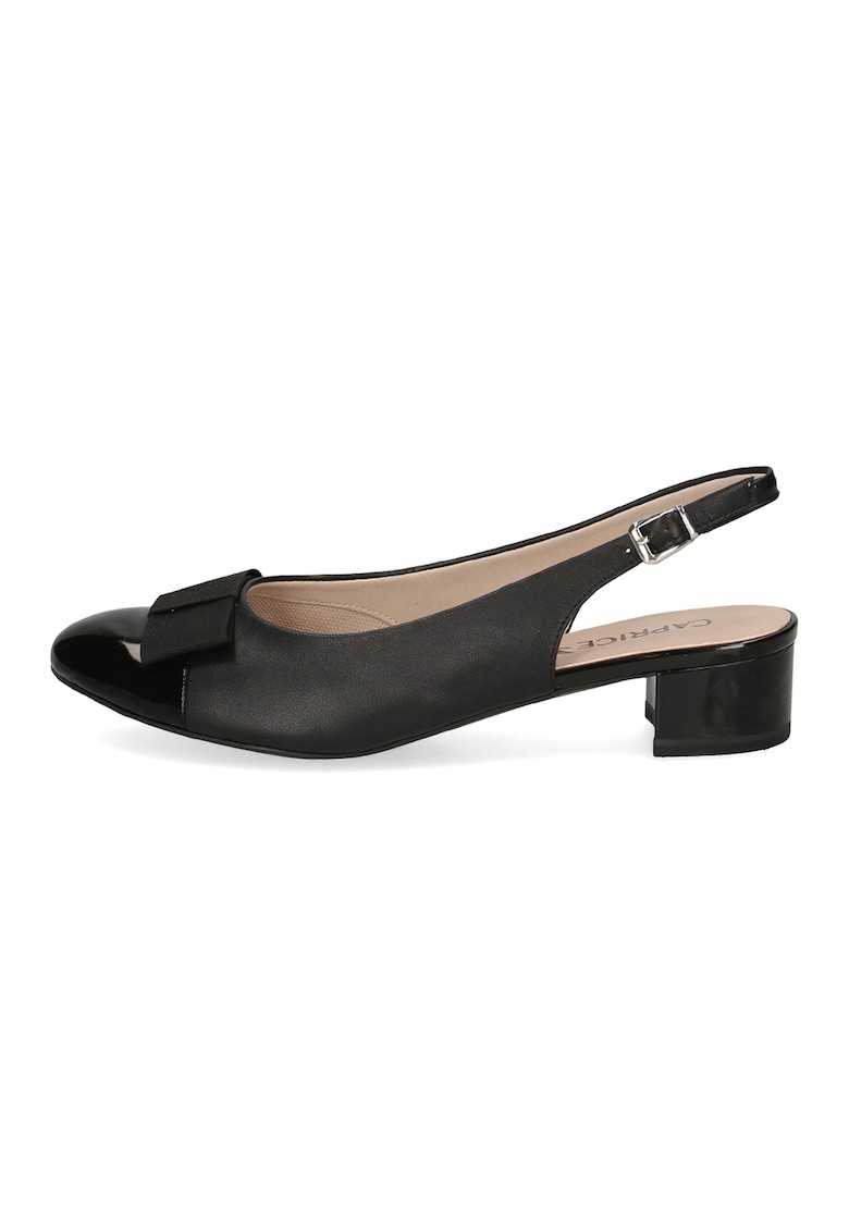 Oferte la Pantofi slingback din piele si piele ecologica - Negru