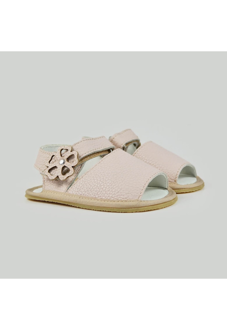 Sandale Barefoot din piele naturala - Violet - Roz - Roz pal