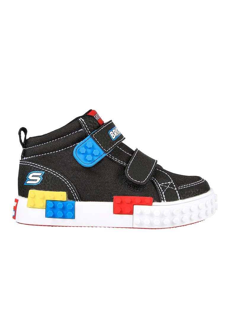 Pantofi sport mid-cut cu velcro Kool Bricks - Negru