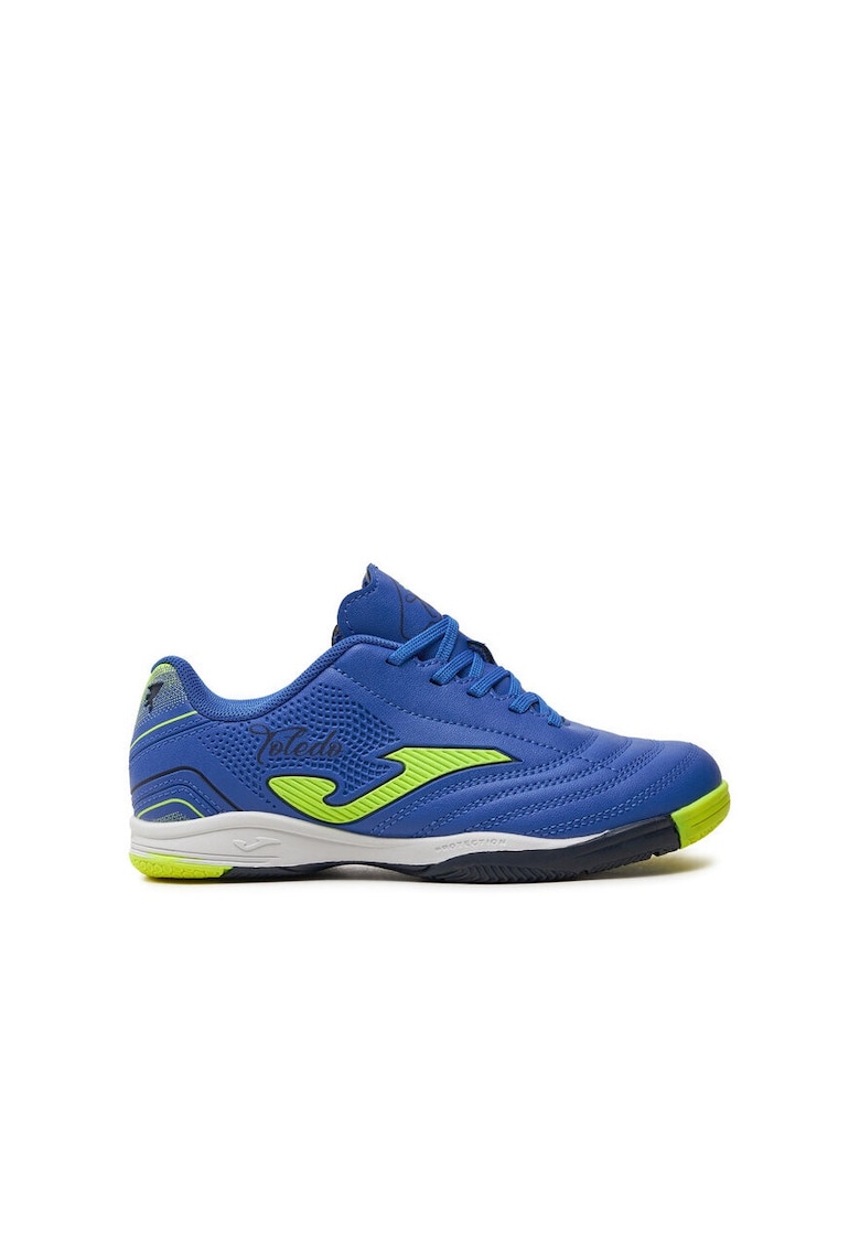 Ghete fotbal Copii - 304047 - Piele ecologica - Albastru