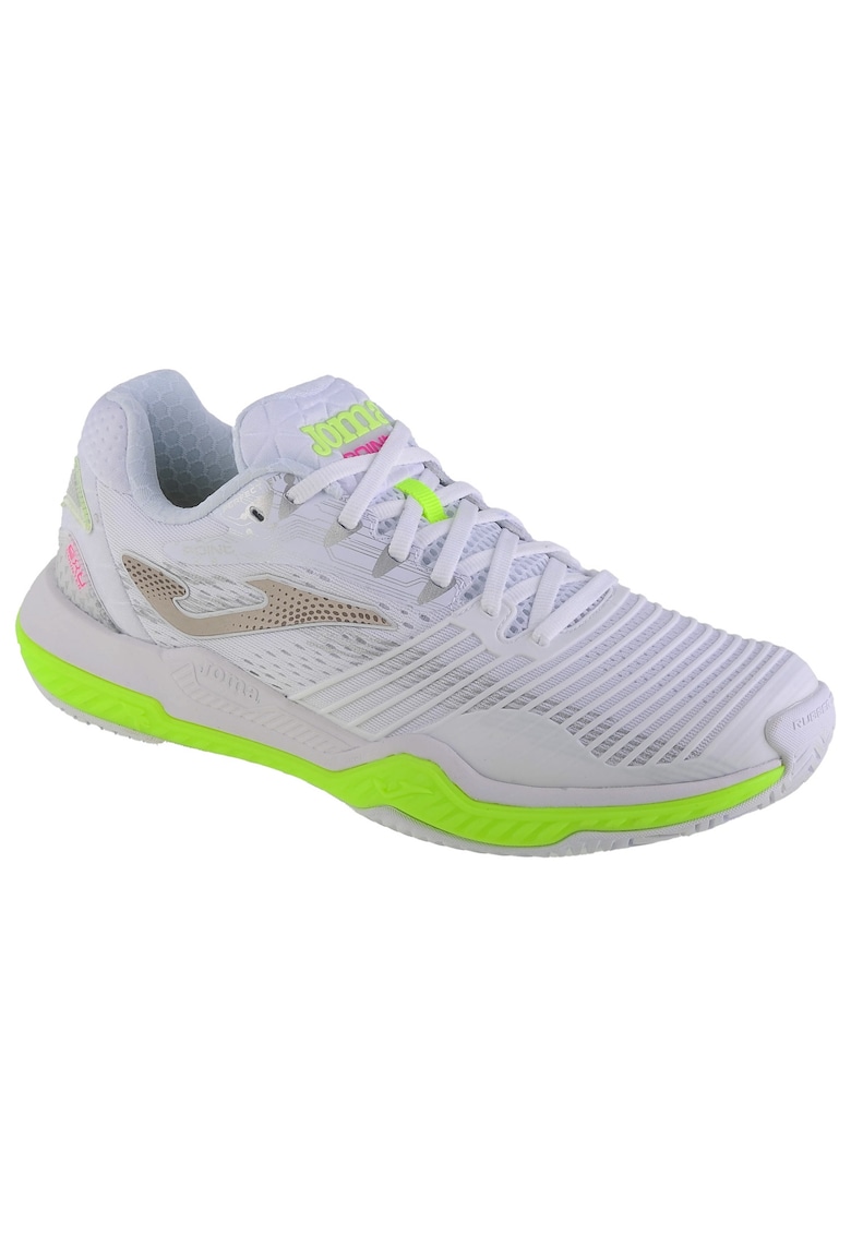 Pantofi tenis si squash pentru femei Point - Alb/Verde -