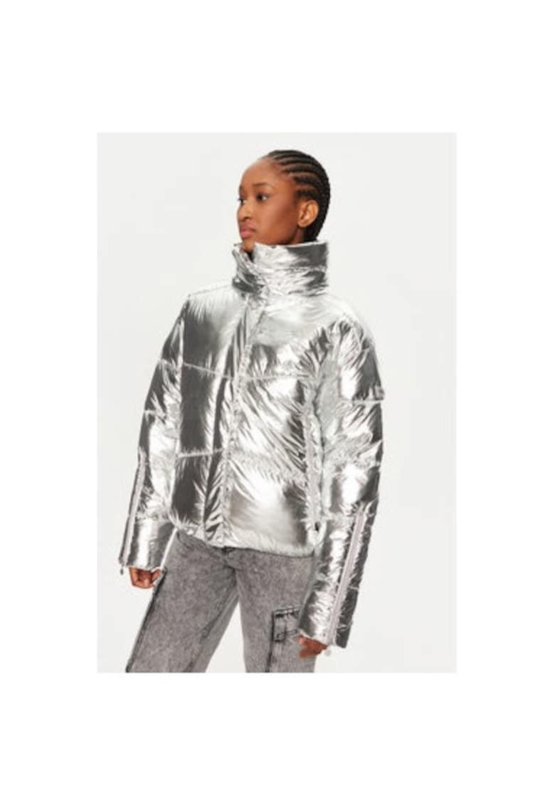 Geaca dama - 304474842 - Poliuretan - Argintiu - Argintiu