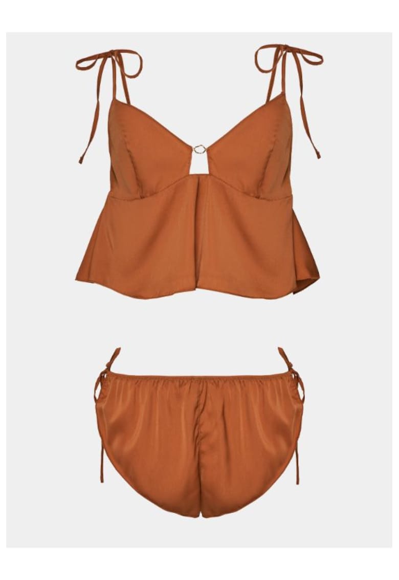 Pijama dama - 302999415 - Poliamida - Portocaliu - Portocaliu