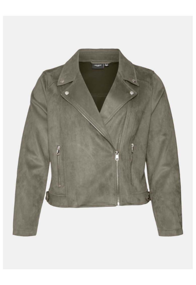 Geaca dama - 303785697 - Piele Ecologica - Gri